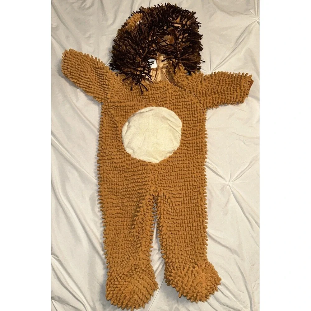 Lion Costume Size 12-24 Months Target‎ Full hood Brown Padded Unisex Halloween - Picture 7 of 8